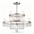 Crystal chandelier with modern design and chrome finish 60 x 60 x 70cm